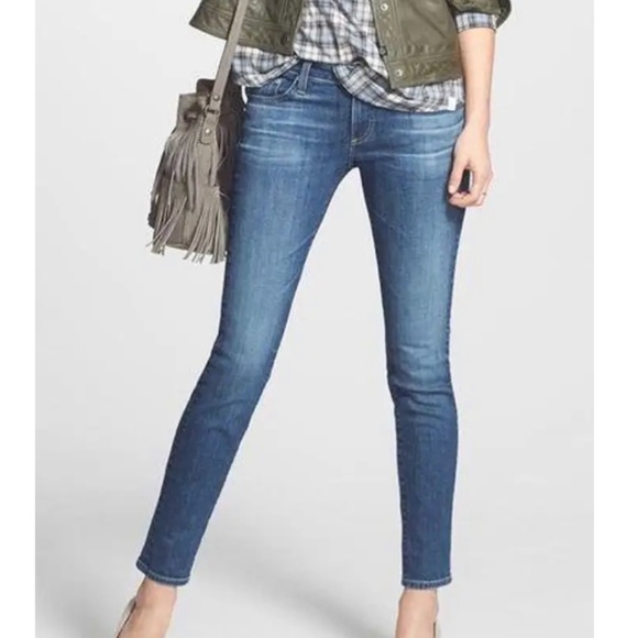 AG Adriano Goldschmied The Stilt Cigarette Leg Jean medium/light wash Size 25 - Picture 1 of 11